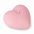 Heart Candles – pink heart-shaped candle with waffle texture