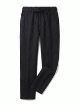 Heritage Linen Trouser — Black, styled flat