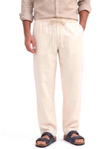 Heritage Linen Trouser — Cream, relaxed fit