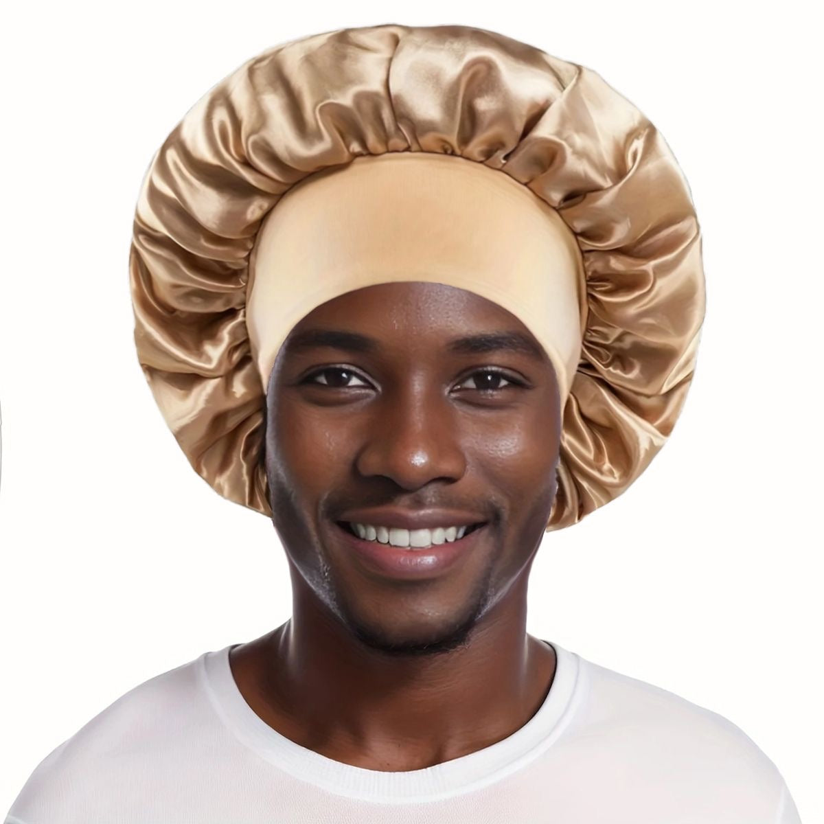 Khaki Satin Sleep Bonnet