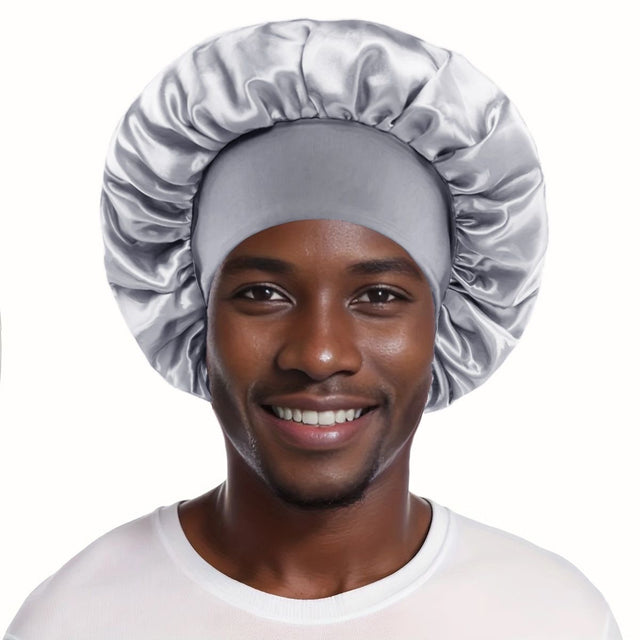 Silver Satin Sleep Bonnet