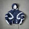 Navy Colour Block Panel Jacket