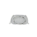 Silver Rhinestone Clutch Bag