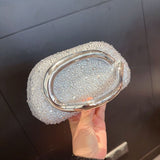 Silver Rhinestone Clutch Bag