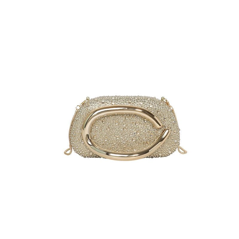 Gold Rhinestone Clutch Bag