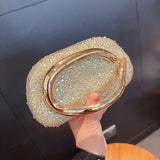 Gold Rhinestone Clutch Bag