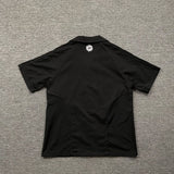 Black Embroidered Logo Short Sleeve Shirt
