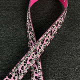 Pink Leopard Print Studded Belt