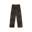 Leopard Print Wide Leg Jeans