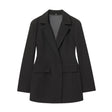 Black Long Sleeve Blazer Mini Dress