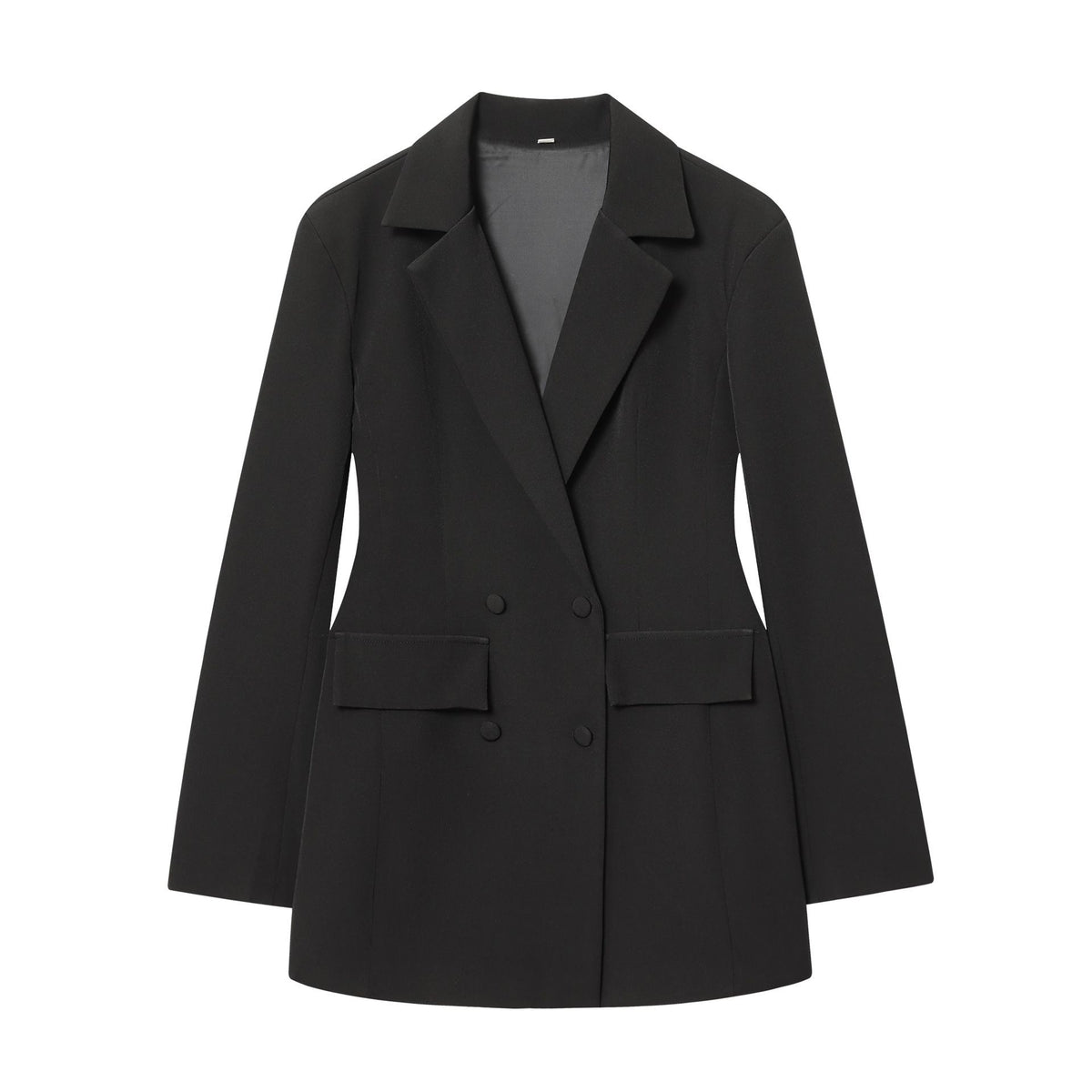 Black Long Sleeve Blazer Mini Dress