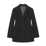 Black Long Sleeve Blazer Mini Dress