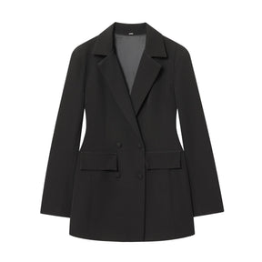 Black Long Sleeve Blazer Mini Dress