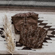 Brown Print Lace-Up Back Corset Cami Top