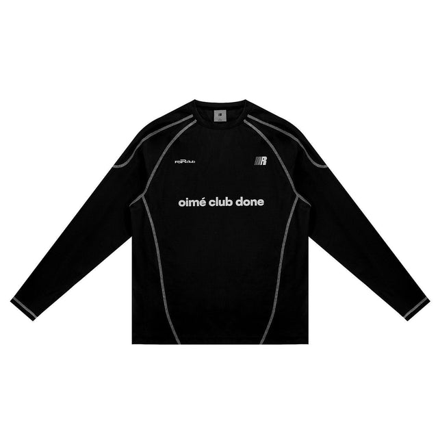 Black Panel Long Sleeve Sport Tee