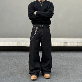 Black Wide Leg Baggy Jeans