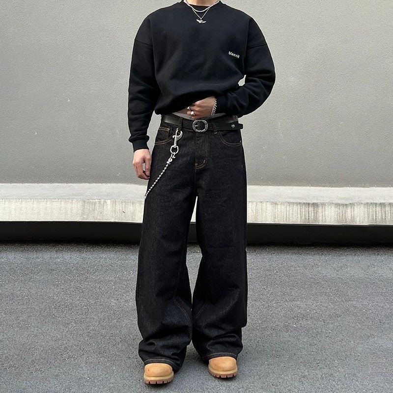 Black Wide Leg Baggy Jeans