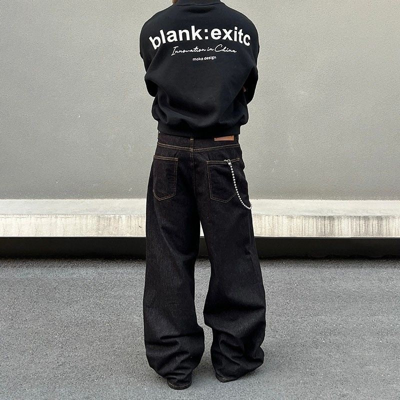 Black Wide Leg Baggy Jeans