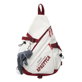 Red Cream Street Sling Chest Bag