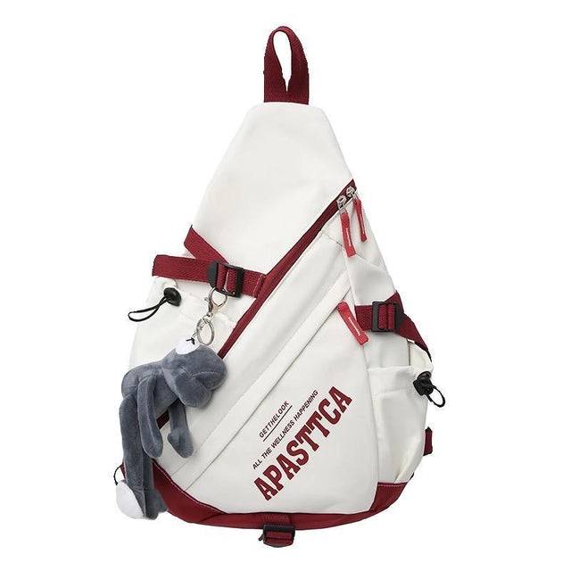 Red Cream Street Sling Chest Bag