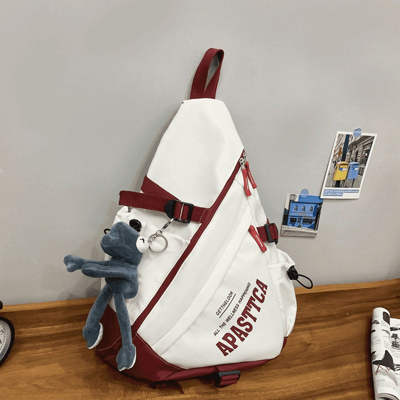 Red Cream Street Sling Chest Bag