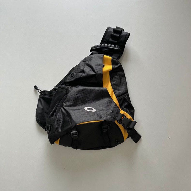 Black Yellow Strap Lightweight Sling Bag