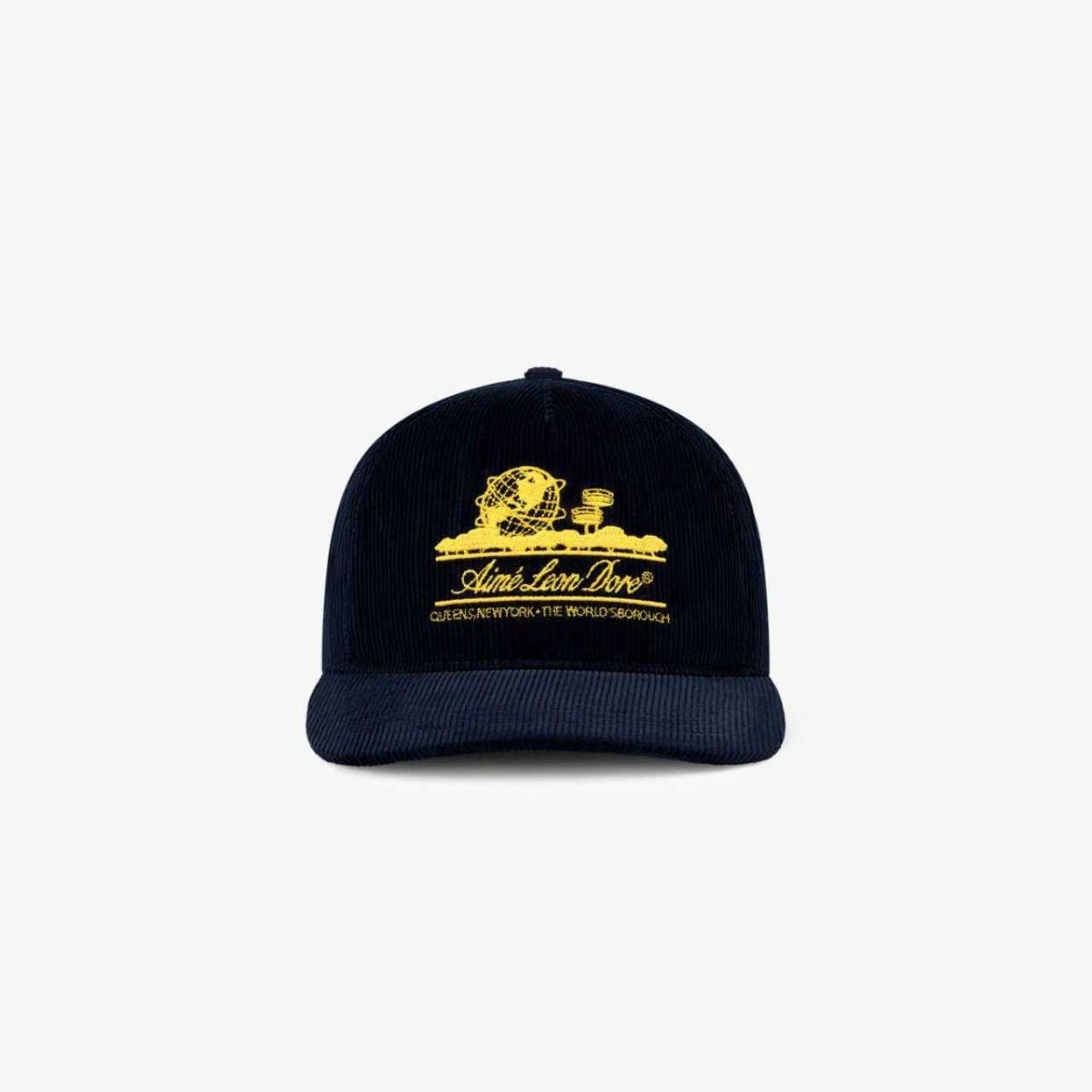 Navy Corduroy Embroidered Logo Cap