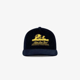 Navy Corduroy Embroidered Logo Cap