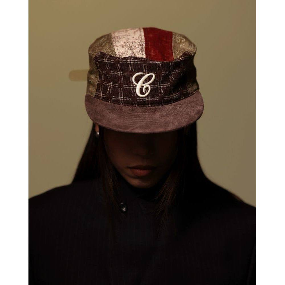 Vintage Patchwork Embroidered Flat Brim Cap