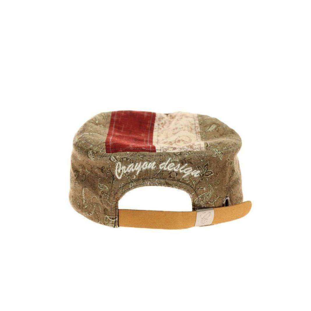 Vintage Patchwork Embroidered Flat Brim Cap