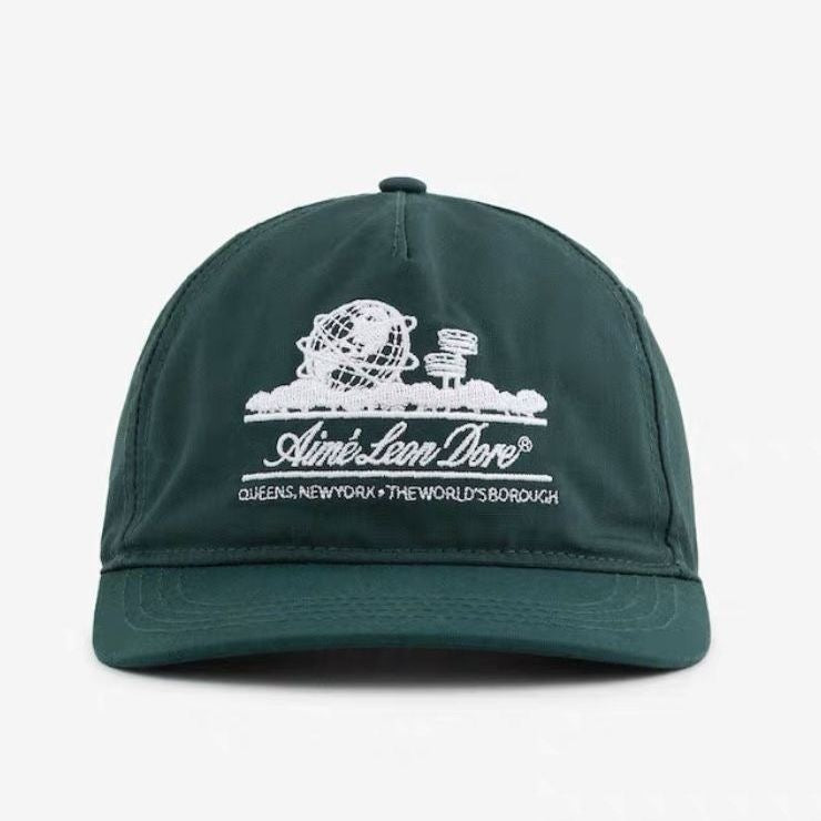 Peacock Green Embroidered Unisphere Baseball Cap
