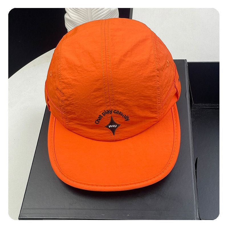 Orange Quick Dry Flat Brim Cap