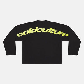 Black Graphic Print Long Sleeve Tee