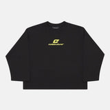 Black Graphic Print Long Sleeve Tee