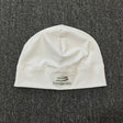 White Embroidered Letter Skull Beanie