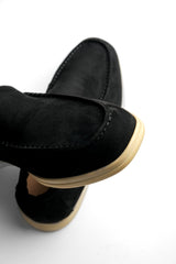 Terra Loafer — Black Suede, side