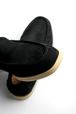 Terra Loafer — Black Suede, side