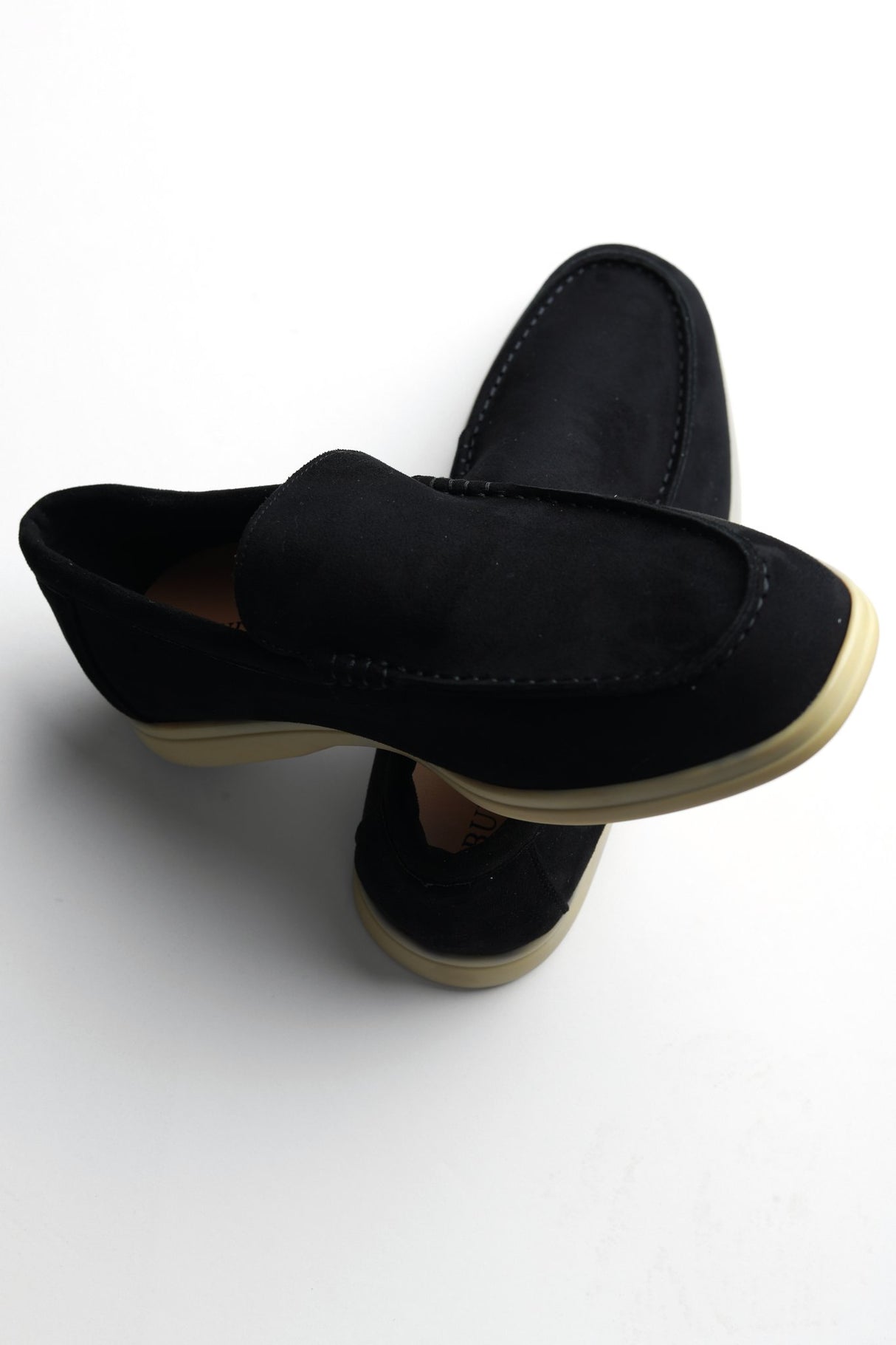 Terra Loafer — Black Suede, angle