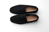 Terra Loafer — Black Suede, white sole top