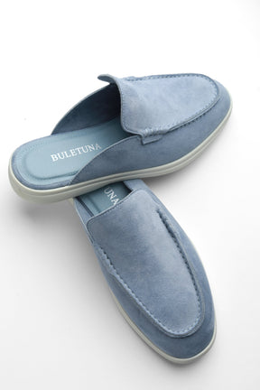 Dune Mule — Dusk Blue, stacked
