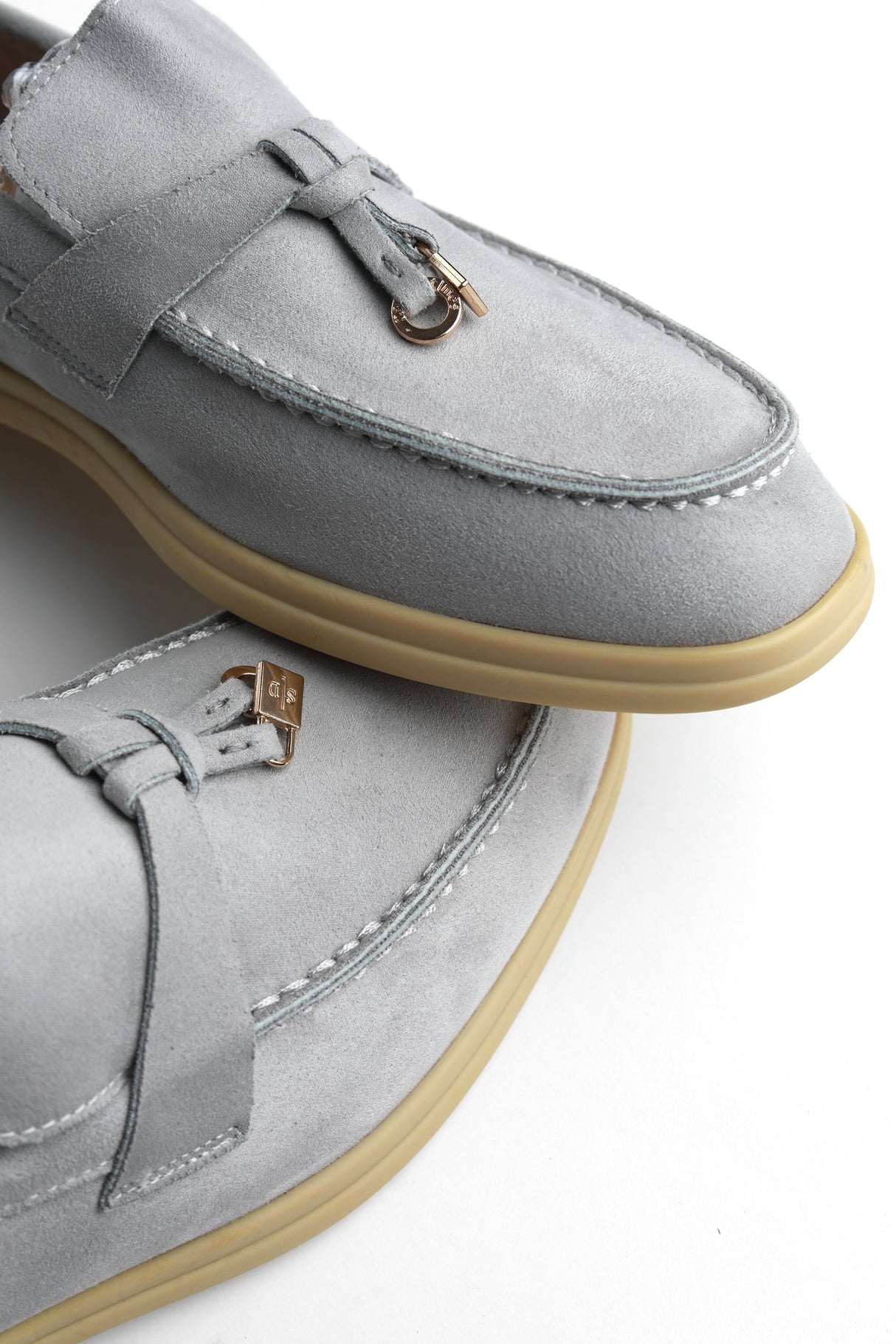 Clasp Loafer — Grey Clasp, stitching