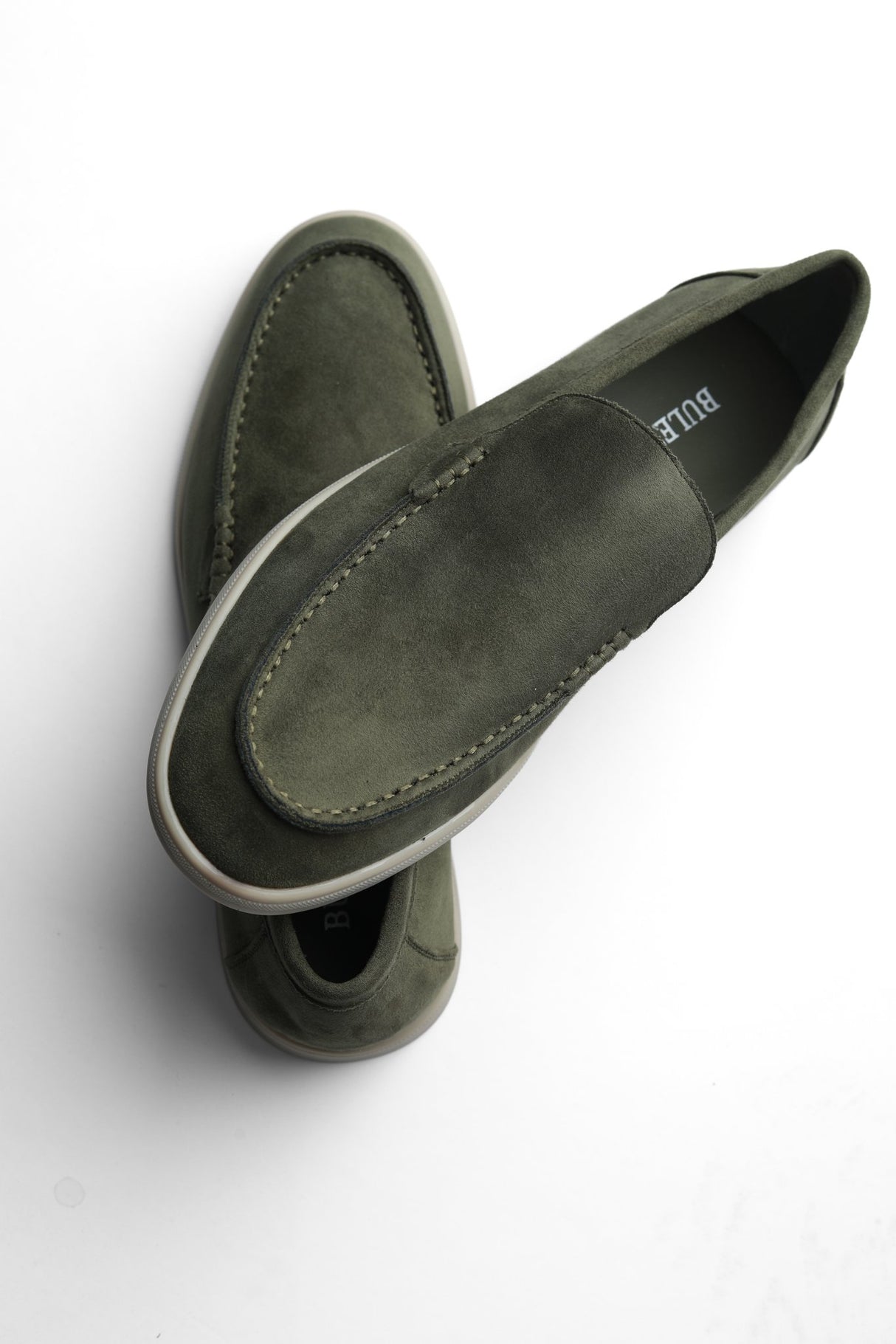 Terra Loafer — Olive Suede, side