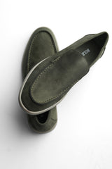 Terra Loafer — Olive Suede, side