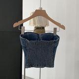 Demin Strapless Corset