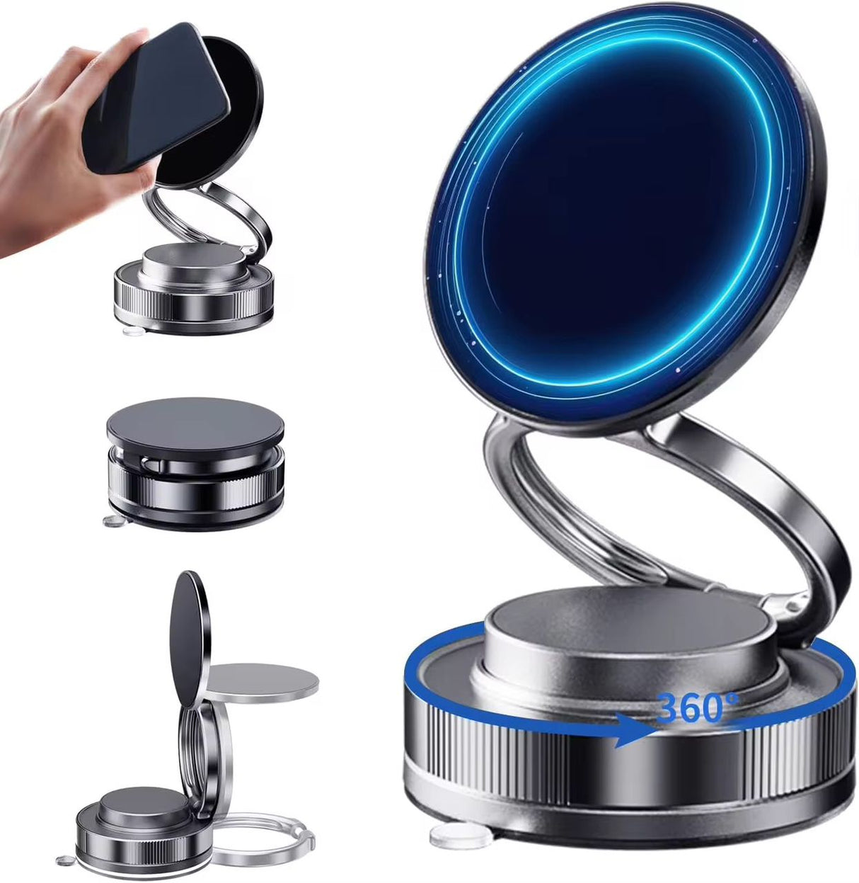 Vacuum magnetic phone holder