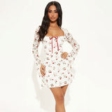 Cherry lace delight mini dress