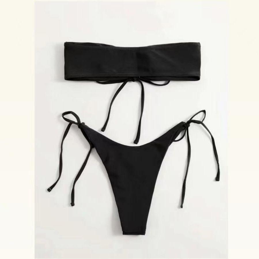 Black two-piece swimming set