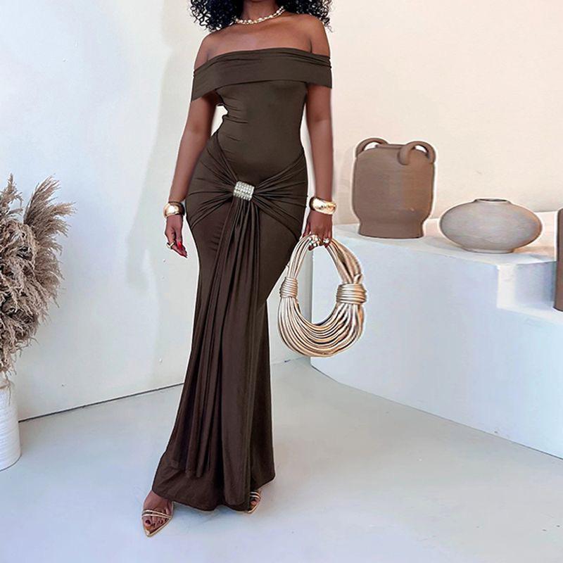 Front knot off-shoulder dress