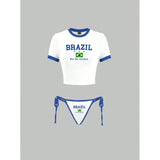 White Brazil swim set