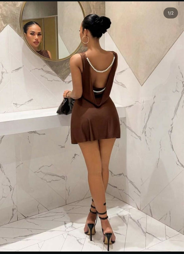 Open back with pearls